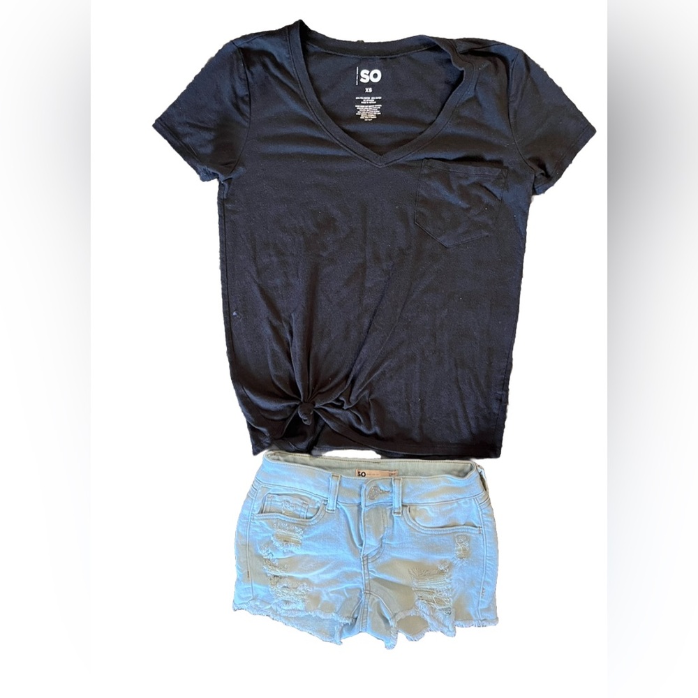 Kohl’s Women’s Summer outfit black/denim XS/25